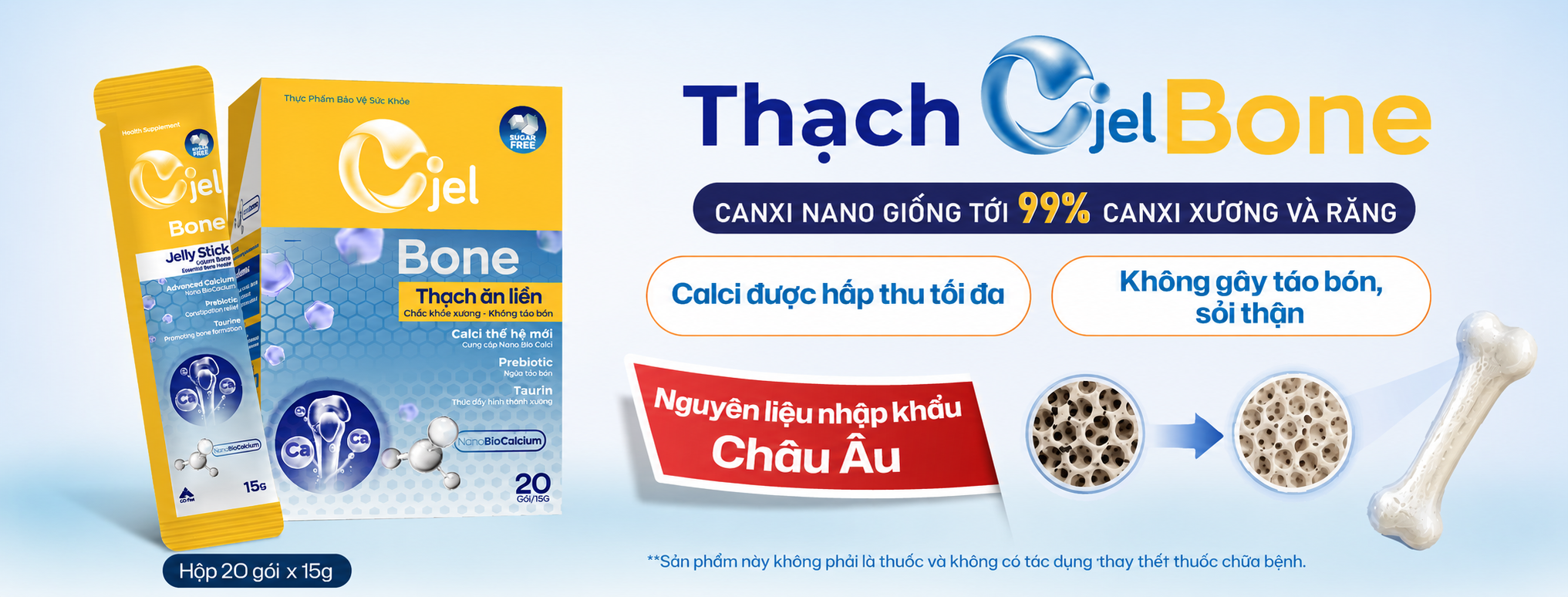 Thạch Canxi Nano Sinh Học Cjel Bone